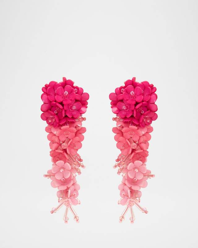 Plexy Flowers Bouquet Earrings